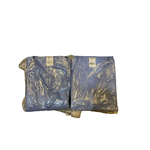 NWT  2 EWC medium ceil blue unisex scrub tops - Picture 1 of 3